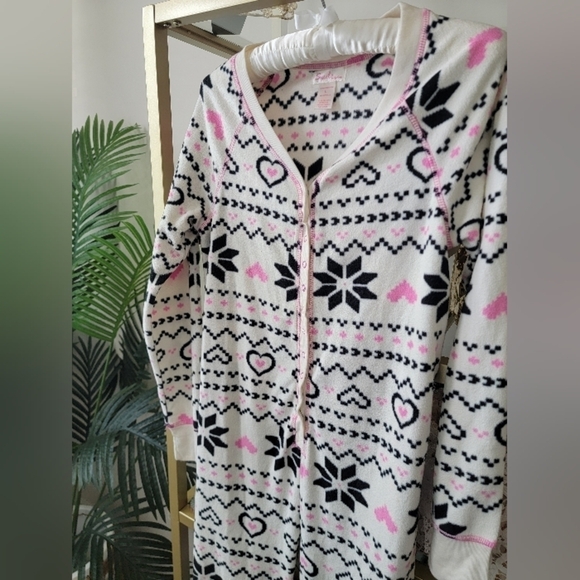 Snowflake Christmas Pajama Onsie Women's Size Large - Picture 3 of 9
